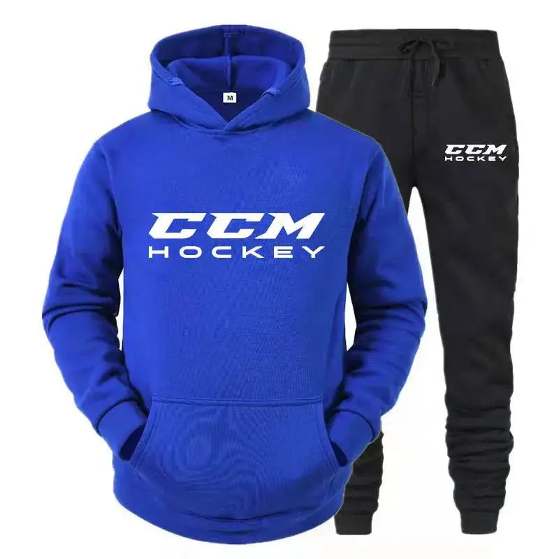 Autumn and winter men's sportswear set  high-quality casual sportswear  hooded sweatshirt