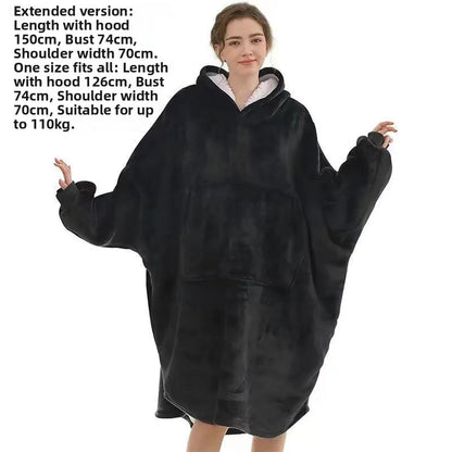 Thick Flannel Robe Couples Long Winter Pajamas Men Women Home Clothes Warm Blanket Style Sleepwear Youth Pure Color