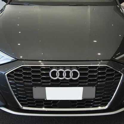 Black Silver ABS 4 Ring Car Hood Bonnet Front Grill Trunk Rear Emblem Logo Badge Sticker For Audi A3 A4 A5 A6 A7 TT Q2 Q3 Q5 Q8