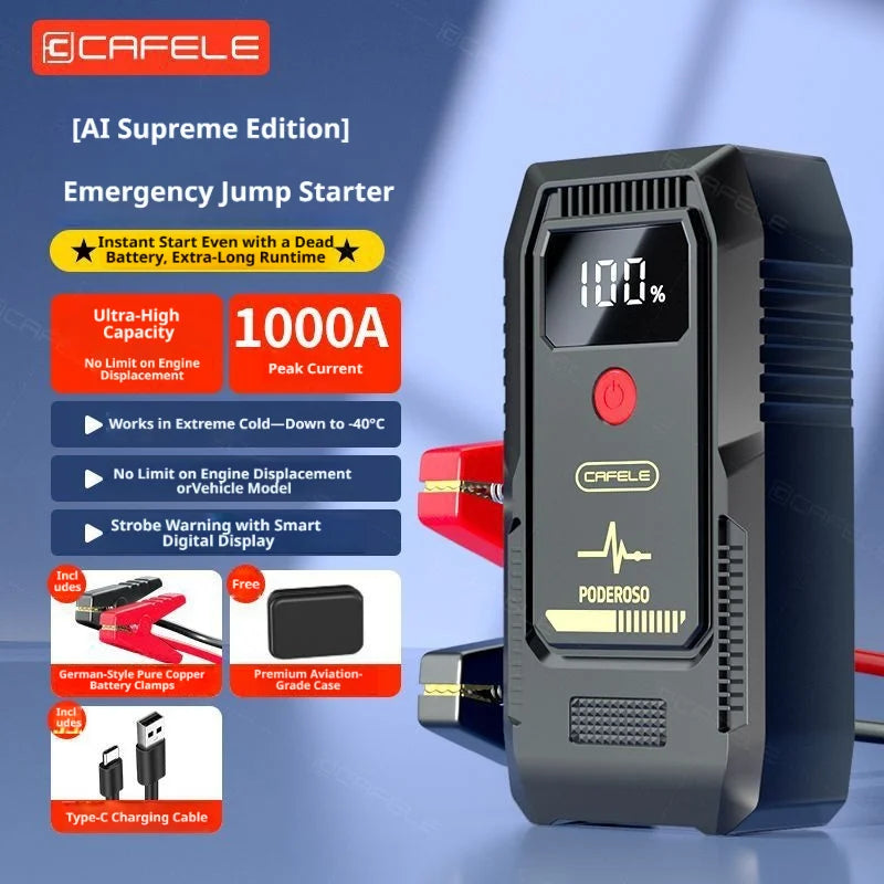 Jump Starter Power Bank 1000A 12V Portable Car Battery Starter Emergency AUTO Booster Starting Device Jump Start