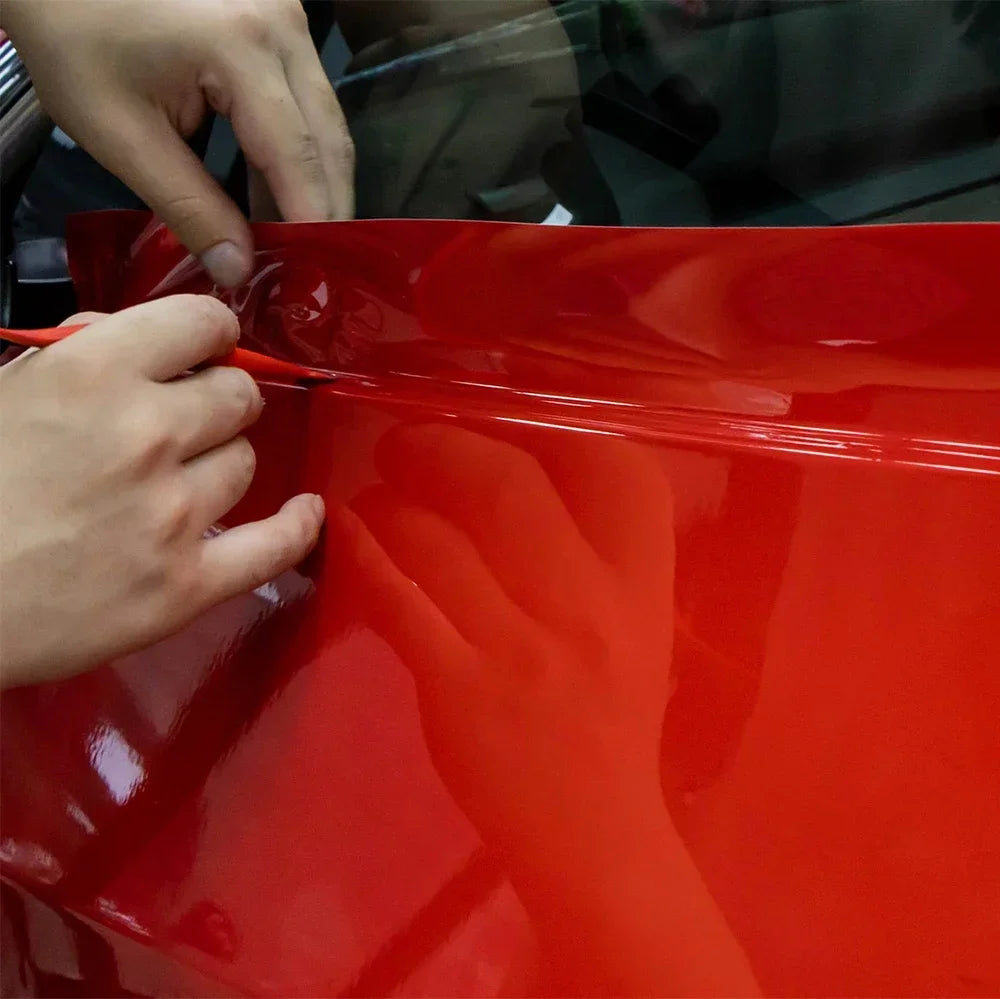 High Gloss Glossy Red Wrap Vinyl Film Car Whole Body DIY PVC Color Change Sticker Protective Cover Decal Auto Tuning Accessories