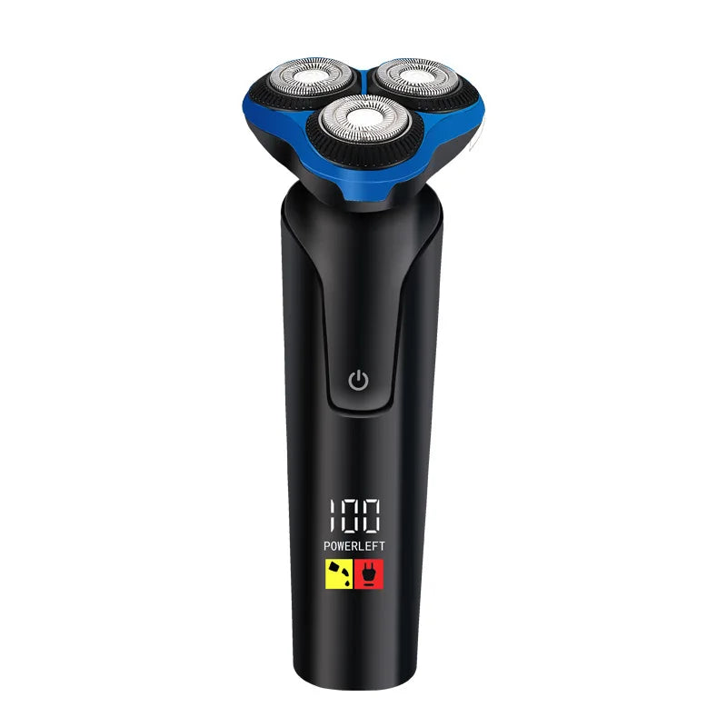 Men's Electric Shaver Wet Dry Shaver with 3-Blade Cutting System Reciprocating Waterproof Shaver Beard Trimmer USB Rechargeable
