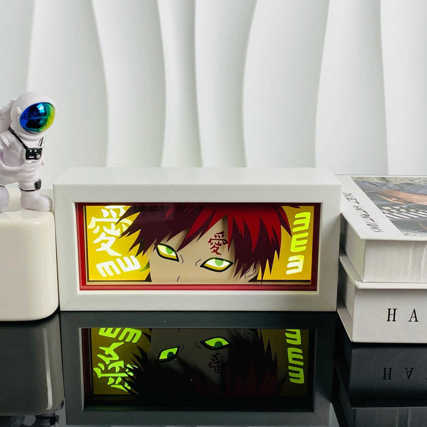 Anime Paper Carved Lamp Cute Figure 3D Paper Led Color Light Box Room Decoration Collect Night Light Gifts
