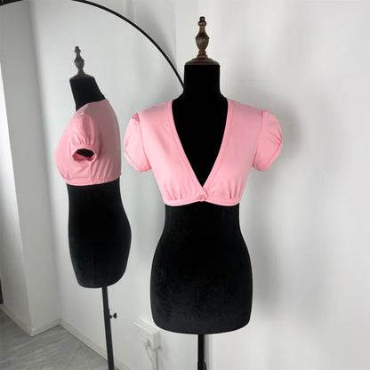 Tossy Summer Casual V-Neck For Women Tops Vest Sexy Short Sleeve  Holiday Beach Cropped Y2k Top Female Patchwork Tank Top 2026