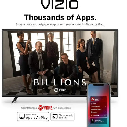 50 Inch 4K Smart TV, V-Series UHD LED HDR Television with Apple AirPlay and Chromecast Built-in