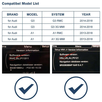 CARABC Wireless Carplay module for Audi A1 Q3 RMC HN+ 2009-2018 Year Support Android Auto autolink Airplay Rear Camera Car Play