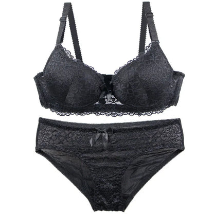 2025 New Sexy Bras Set 34/75 36/80 38/85 40/90 42/95 44/100 BC Cup Underwear For Women Push Up Bow Lingerie