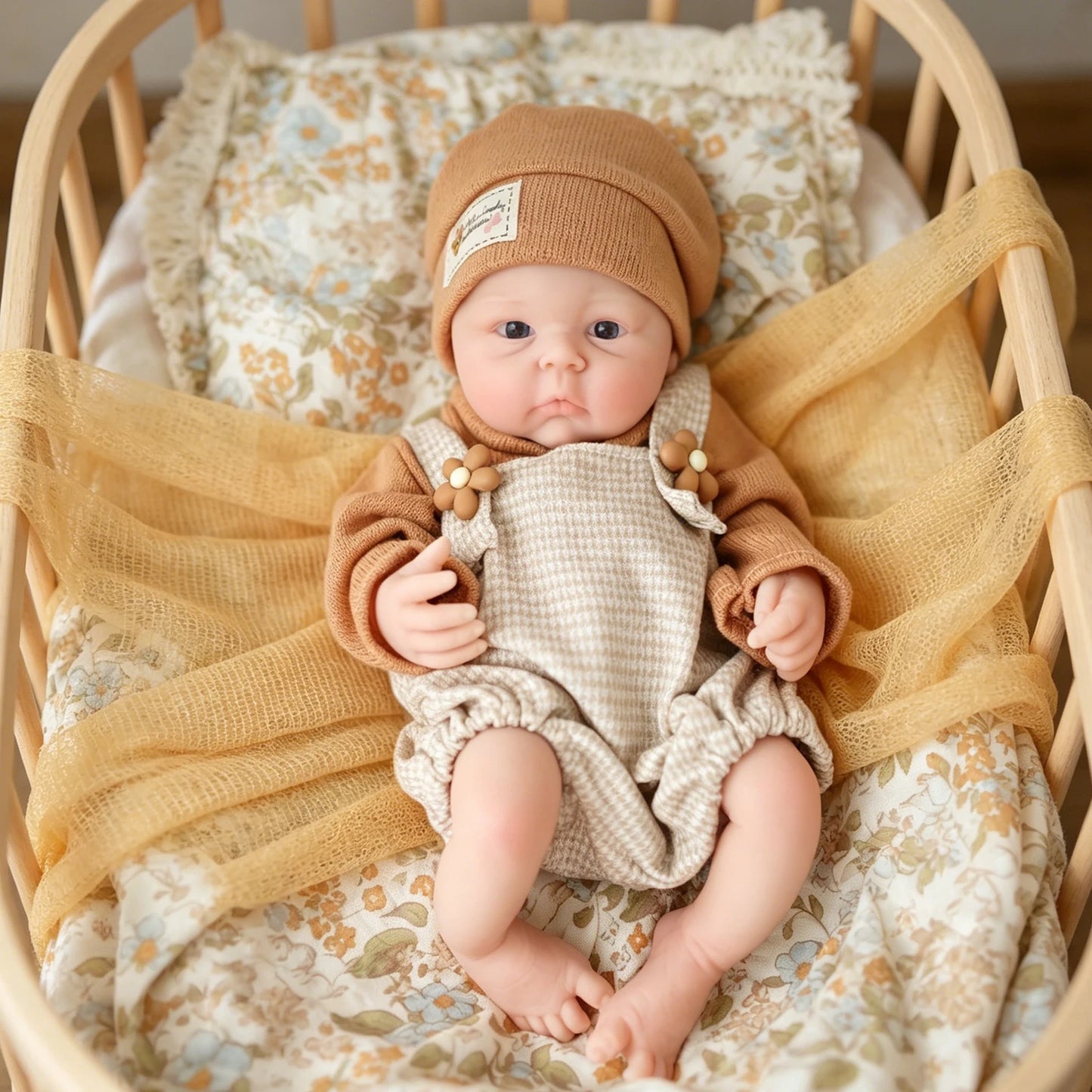 30CM 12 Inch Micro Preemie Full Body Silicone Reborn Baby Doll Lifelike Anti-Stress Bebe Reborn Surprise Realistic Doll for Coll