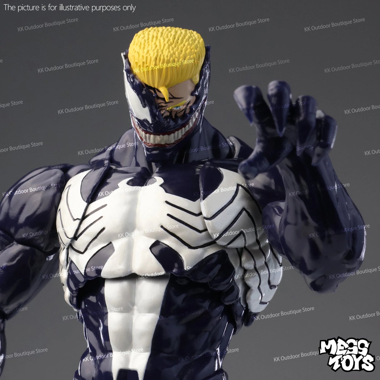 NEW Mess Toys Venom Lethal Neighbor Spider Man Symbiotic Black Suit Messtoys Spiderman Anime Action Figure Model Doll Gifts Toys