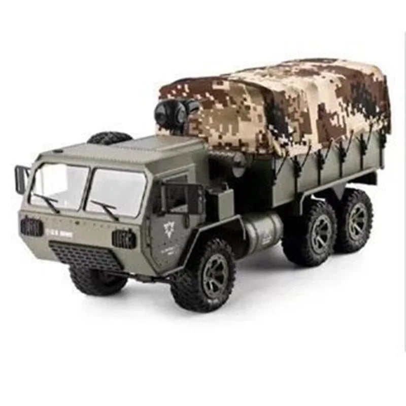 Remote Control Scale Wheeled Truck 1:16 Remote Control Vehicle Model Six Wheel Drive WiFi Cameras Simulation Military Card Rc