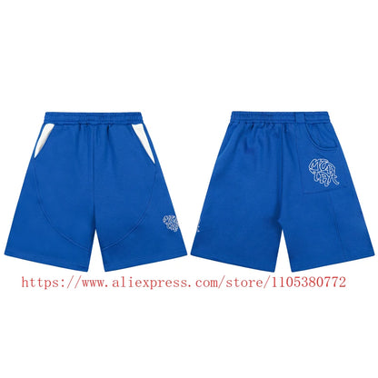 High Street Trendy Men's Mertre Denim Shorts Summer Loose Versatile Straight Leg Heavy Fabric Pants Stock