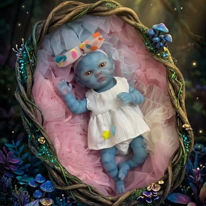 OtardDolls-1 PCS/2 Styels Avatar 20cm Silicone Bebe Reborn Girl Dolls With Painted Skin Washable Soft Touch Body Newborn Dolls
