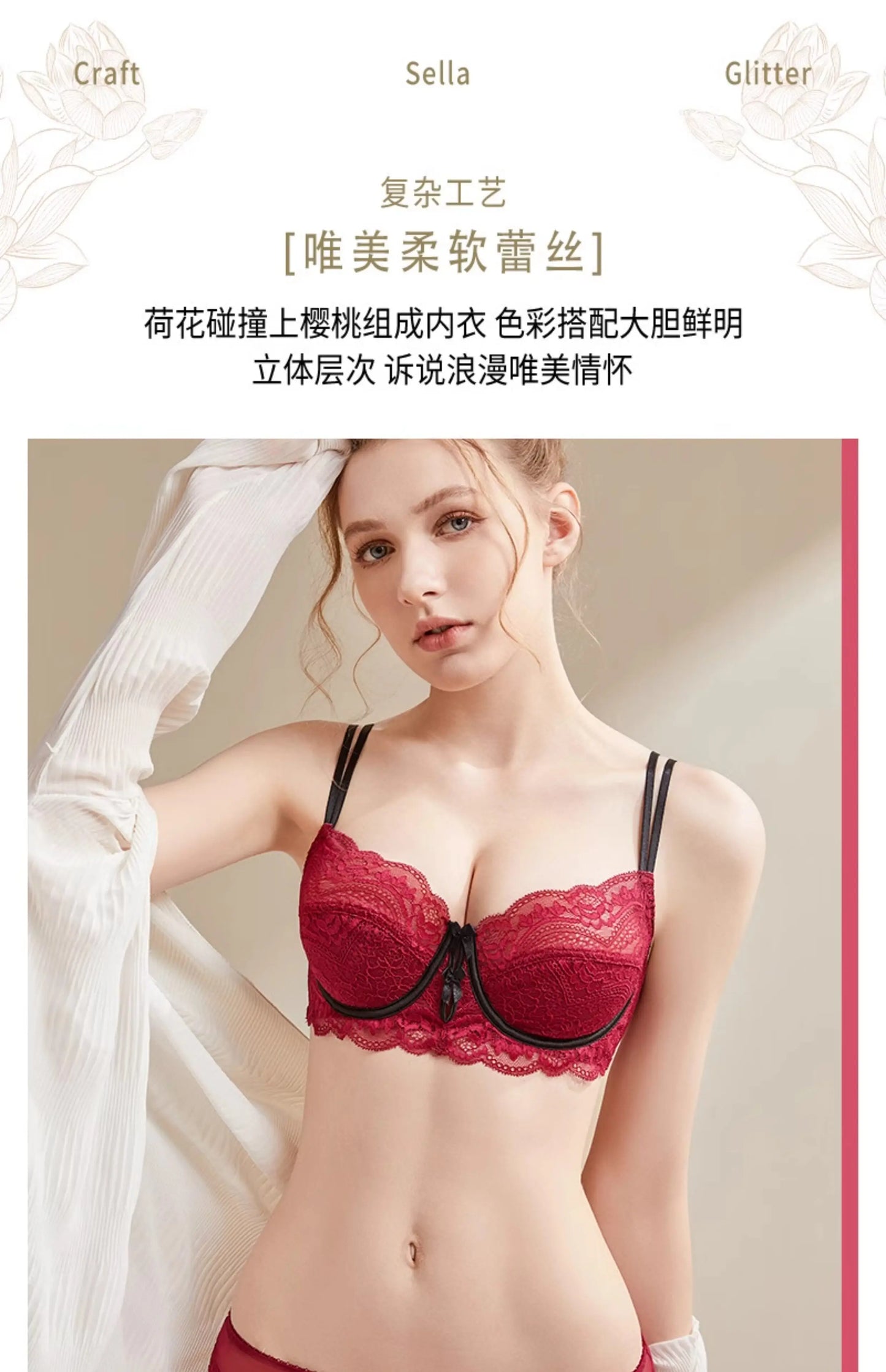 Plus Size Minimizer Bra Set DE Cup Large Bust Thin Cup Soft Underwire Anti Sagging No Show Breathable Daily Lingerie Underwear