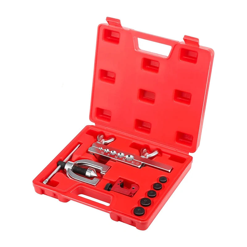 25Ft 3/16'' Brake Line Kit with 16 Fittings and 4 Unions Brake Pipe Fittings,Brake Line Double & Single Flaring Tool Kit
