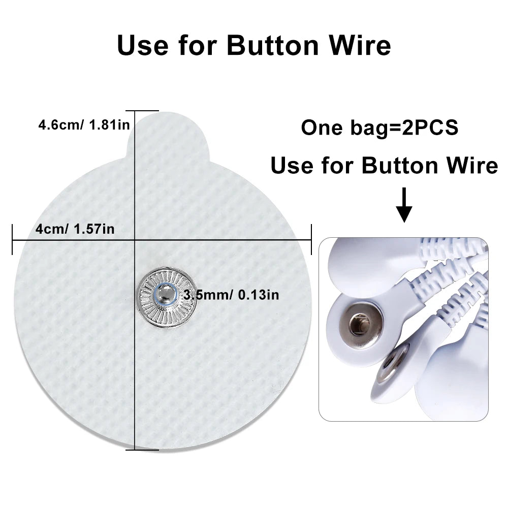 50/100pcs Round TENS EMS Electrode Pads for Pulse Electric Digital Massage Machine Gel Slimming Muscle Stimulation Patches