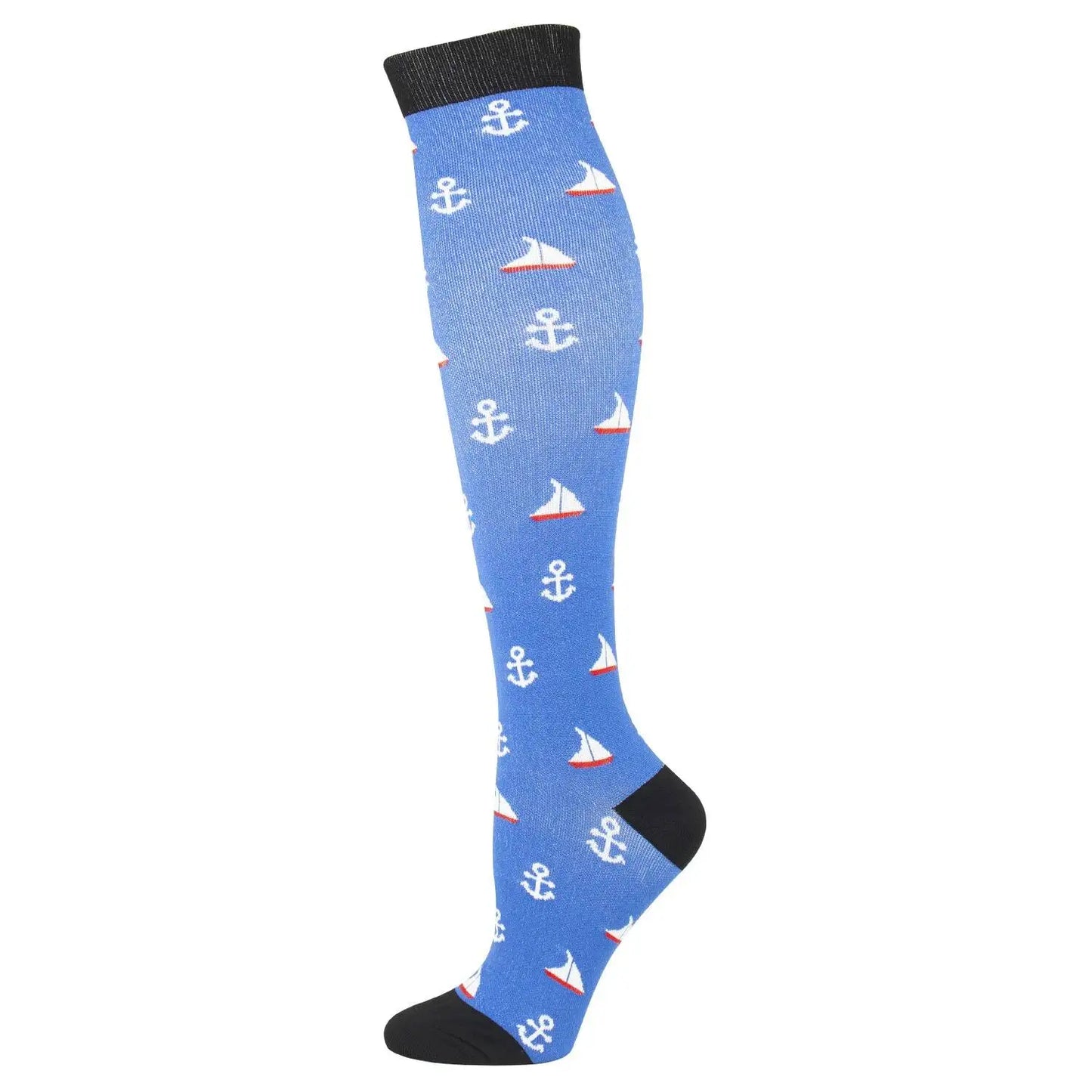 Sport Compression Stockings Funny Pattern Halloween ballon Dot Leg Pressure Running Cycling Multi Color Compress Socks