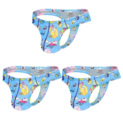 1/2/3PCS Man Thongs Underwear Hot Sale Modal Graffiti Printed Sexy Men Underpant Quick Dry Slip Panties Jockstrap Men's Thongs