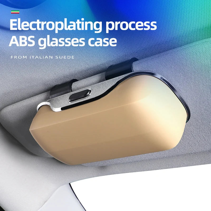 Car Emblem Sun Visor Glasses Case Sunglasses Storage Gift Box For Mercedes Benz AMG GLC W203 W206 W220 W205 W211 W212 W201 W210