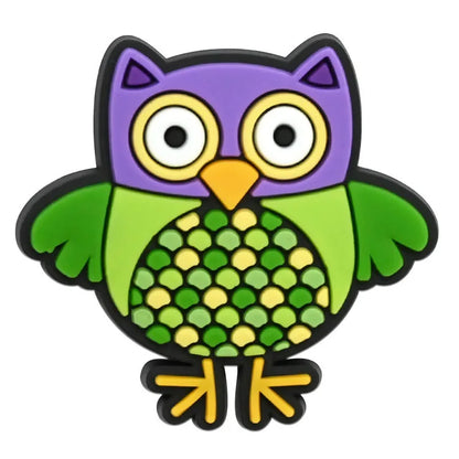 25-100pcs Animal Owl Shoe Charms PVC DIY Shoes Decoration Sandal Accessories Buckle for Kids Woman Party Gifts