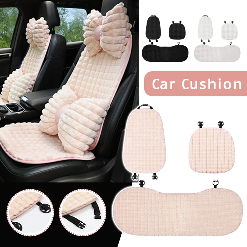 Universal Warm Plush Car Seat Cover Fur Rabbit hair-like Seat Protector Winter Suit for Most Car Cushion Interior Accessories