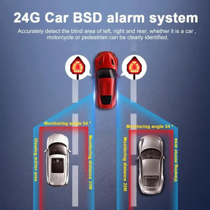 Car Bsd Blind Spot Detection System Universal 24Ghz Millimeter Wave Radar 20M Change Lane Safer Assist Aided Parking
