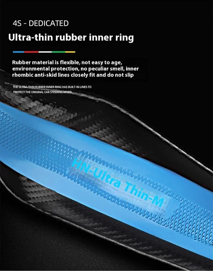 For Subaru STI Brz Wrx Xv Ascent Forester Outback Impreza Legacy Car Suede Carbon fiber Anti-slip Ventilate Steering Wheel Cover