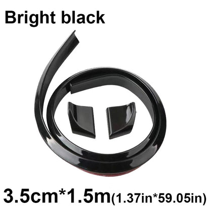 Universal 1.5M Car-Styling 5D Carbon Fiber Car-Styling 5D Fiber Shiny Black Spoilers DIY Refit Spoiler for Car Accessories