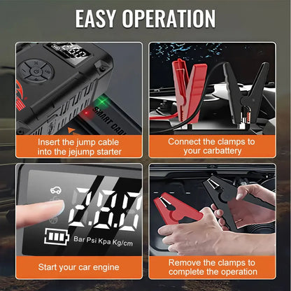 Wireless Peak Car Jump Starter, Portable Emergency Booster & Car Power Supply, All-in-One Backup Power for Vehicle SUV Truck