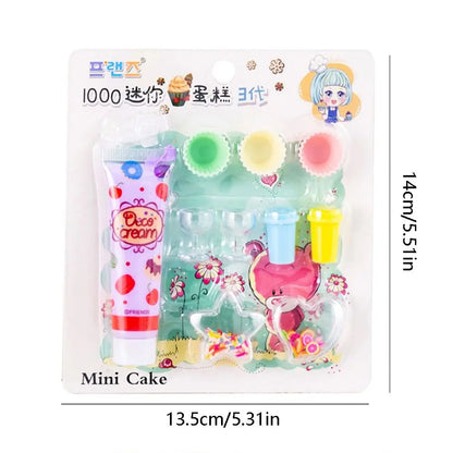 Cute Simulation Cream Ice Cream Dessert Making Handmade DIY Cake Model Cream Glue Small Parts Play House Girls