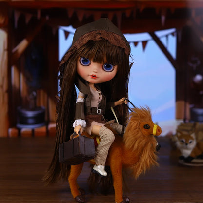 ICY DBS Blyth 1/6 BJD30cm Brown Hair Open End Doll, please refer to the doll options selection, suitable for gift giving