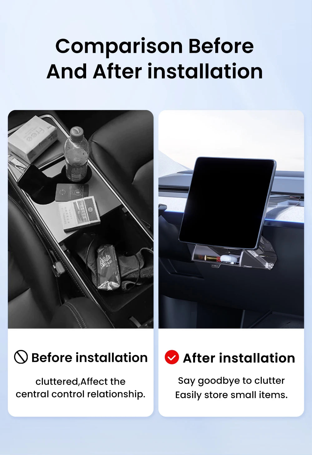 YZ For Tesla Model 3/Y/YL  Juniper 2021-2026 Organizer Accessories central control screen storage box tissue box storage