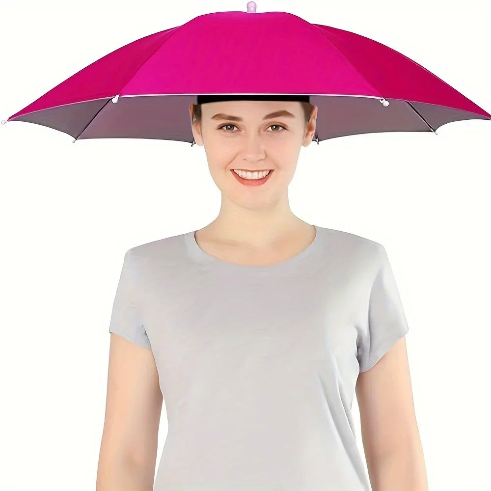 Umbrella hat Head-mounted umbrella Summer rain and sun protection Outdoor fishing Umbrella hat Head-worn umbrella hat