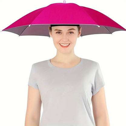 Umbrella hat Head-mounted umbrella Summer rain and sun protection Outdoor fishing Umbrella hat Head-worn umbrella hat