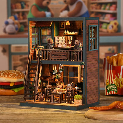 Wooden Mini DIY Doll House Kit Handmade Room 3D Puzzle Assembly Building With Furniture For Friends Christmas Gifts Dollhouse