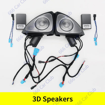 3/12/64 Colour Car LED Ambient Light For Mercedes-Benz C GLC Class Coupe W205 C43 C63 X253 LED Air Vent Speaker Decorative Lamp