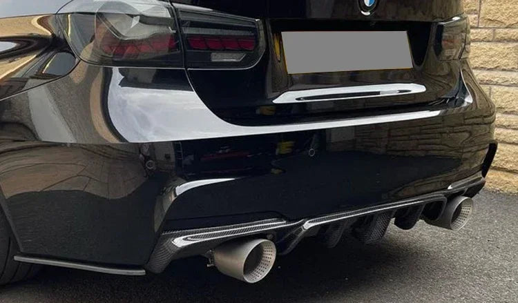 Carbon Fiber Rear Bumper Lip Trunk Wing MP M4 PSM Style Roof Spoiler Kit For BMW 3 Series F30 F31 F35 2012-2019 Gloss Black