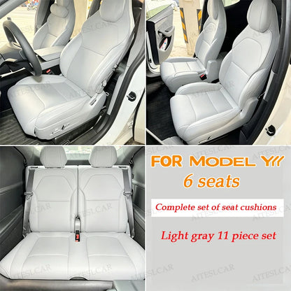 Car Seat Mats For Tesla Model Y L/ Y Juniper Breathable All Season Back Seat Pad Protector Covers Nappaleather Cushion Accessori
