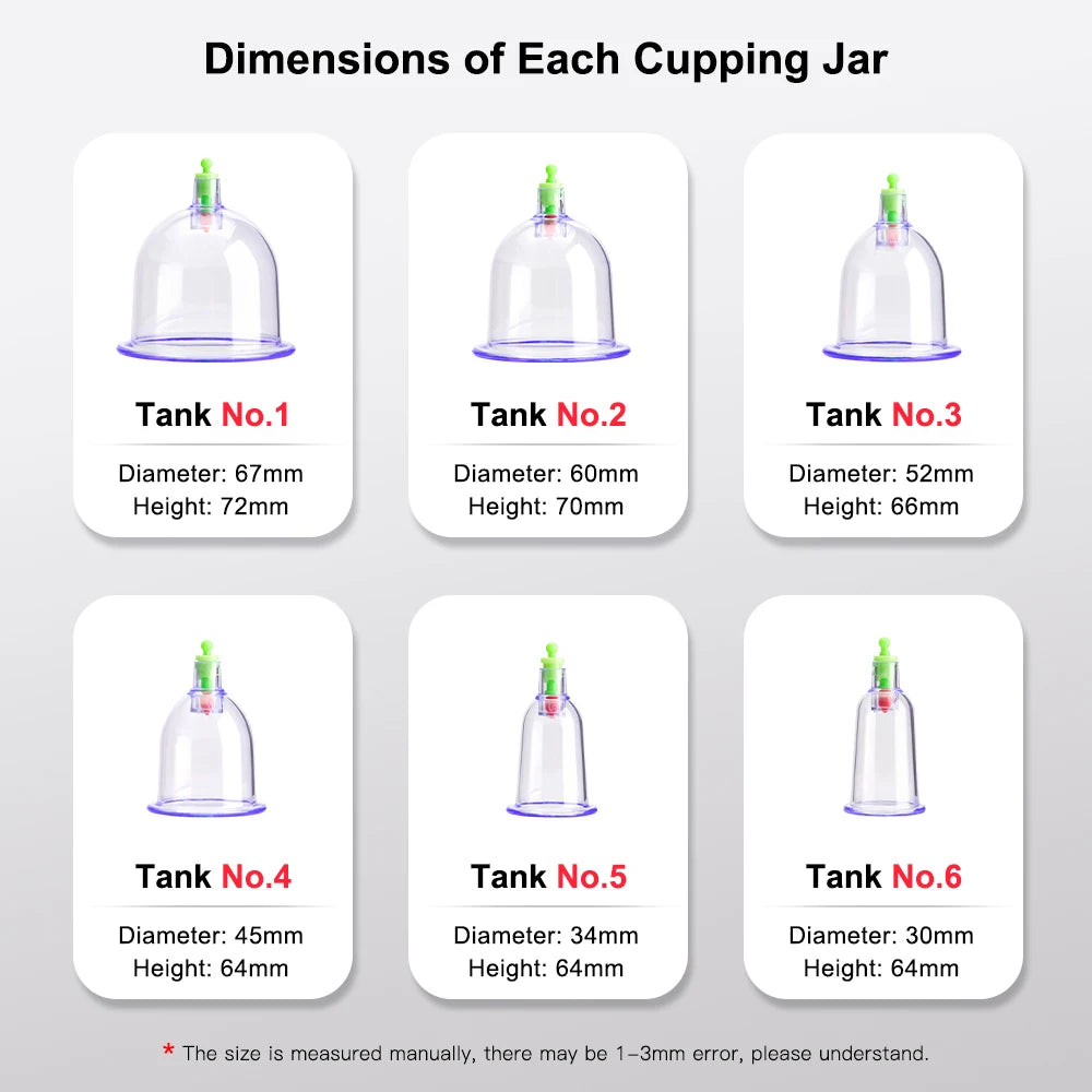 Electric Vacuum Cupping Body Massager Suction Scraping Cup Fat Burner Therapy Anti Cellulite Slimming Massager Body Massage Cans
