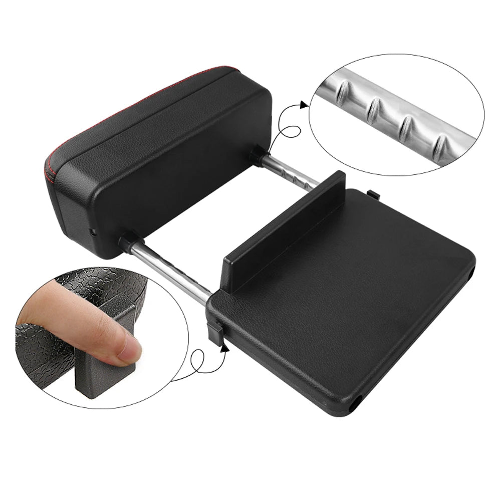 Car Armrest Box Adjustable Elbow Support Seat Gap Organizer Cushion Fit Cars SUV Truck Ergonomic Comfort Drive