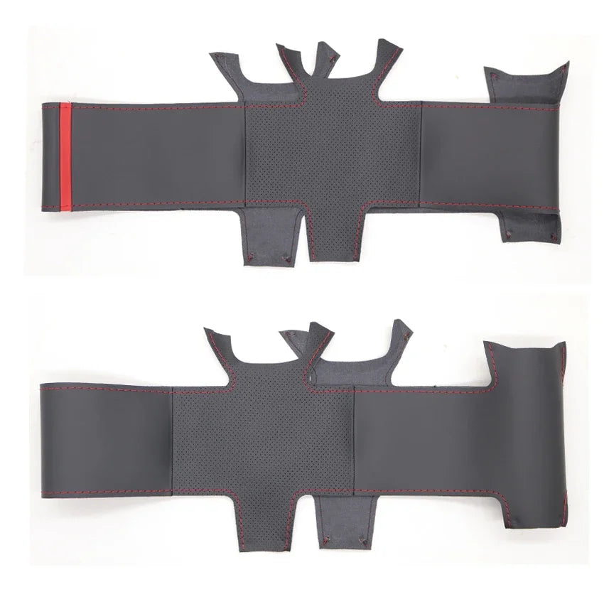 Black Faux Leather Car Steering Wheel Cover For Nissan 200SX S15 Silvia Skyline R34 GTR GT-R 1998 1999 2000 2001 2002