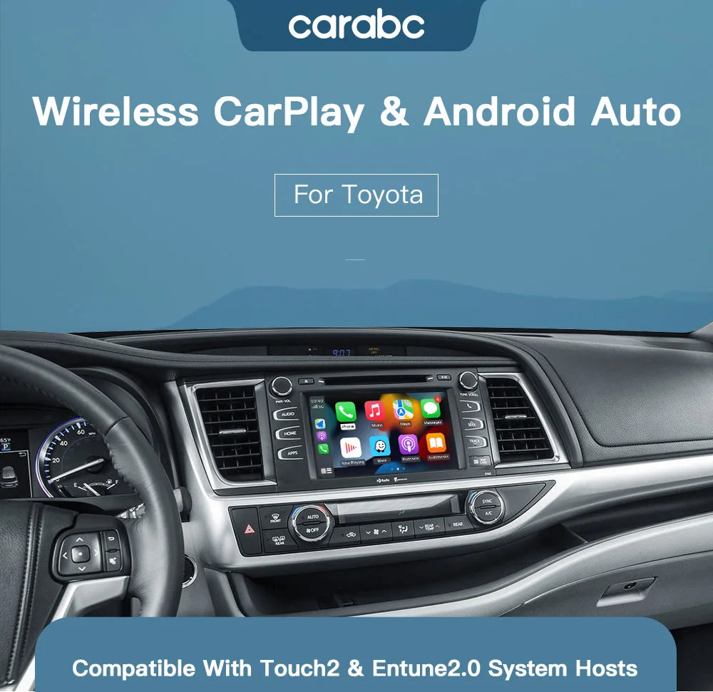 Wireless Carplay Android Auto module For TOYOTA CH-R Corolla Camry Auris prius RAV4 Avensis Highlander car play box Car decoder