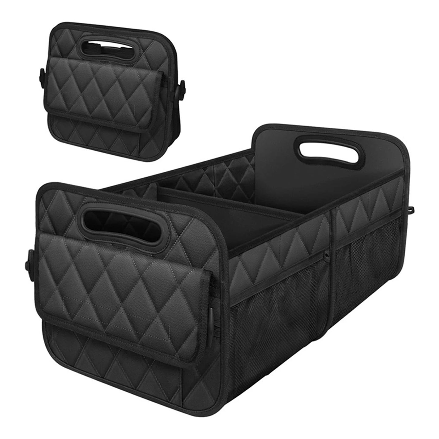 Auto Trunk Organizer with 6 Pockets - Premium Car Storage for Sedan/Truck, Durable Auto Accessories Organizer, Collapsible