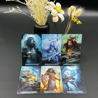 Mermaid Tarot Card Deck，With Beginner's Guide，High Quality Fortune Telling Oracle Cards，Board Games for Party Entertainment and