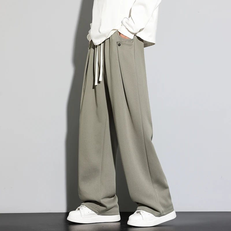 2025 Autumn Men Sweatpants Baggy Joggers Cotton Korean Sports Pants  Neutral Loose Outdoor Jogger Fitness Trouser