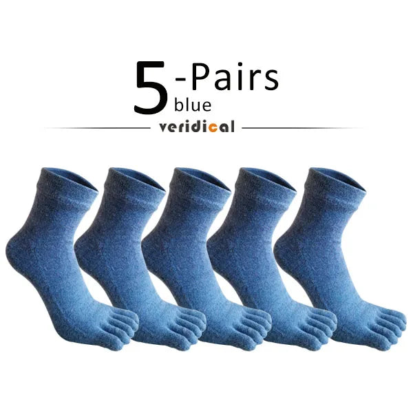 1/5 Pairs Wool Toe Short Socks Winter Man Soft Elastic Endurable Business Sweat-Absorbing Thick Thermal Warm 5 Finger Socks