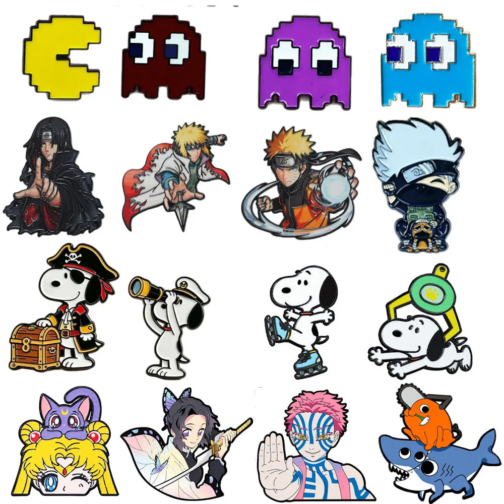 Wholesale Anime Custom Brooches Enamel Pins Cartoon PCS Lapel Badges Animal Funny Jewelry Gifts for Kids Friends