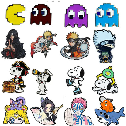 Wholesale Anime Custom Brooches Enamel Pins Cartoon PCS Lapel Badges Animal Funny Jewelry Gifts for Kids Friends