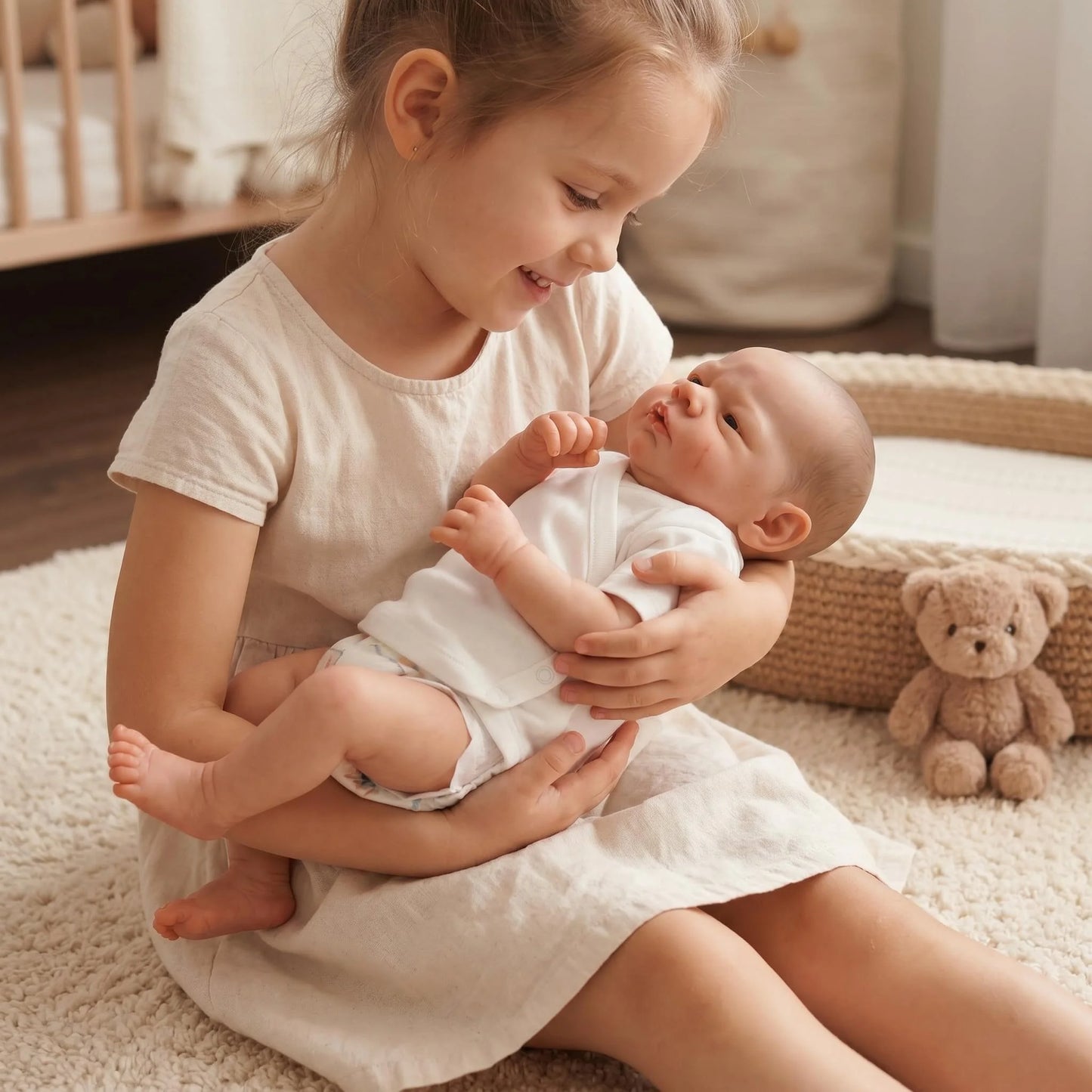 NPK 19inch Kodi Already Painted Finished Reborn Baby Doll Lifelike Baby 3D Painting with Visible Veins Gifts for children