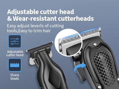 hiena Finish Machine Electric Professional Electric Hair Clippers Beard Clipper Rechargeable Men's Shaver Hair Trimmer Kit