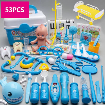Doctor Toy for Kid Doctor Pretend Play Set Children Medical Dentist Tool Stethoscope Educational Toy Montessori Hobbies Kid Gift